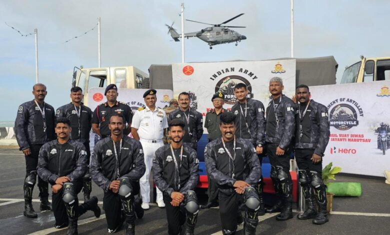 कारगिल विजय के 25 वर्ष पूरे होने के उपलक्ष्‍य में ‘’भारतीय सेना का ‘डी5’ मोटर साइकिल अभियान’’ शुरू