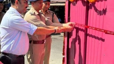 महिलाओं की सुरक्षा के दृष्टिगत पल्टन बाजार में पिंक बूथ का विधिवत शुभारंभ