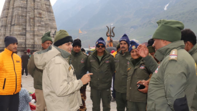 केदारनाथ पहुंचे SDRF सेनानायक अर्पण यदुवंशी, यात्रा व्यवस्थाओं का लिया जायजा