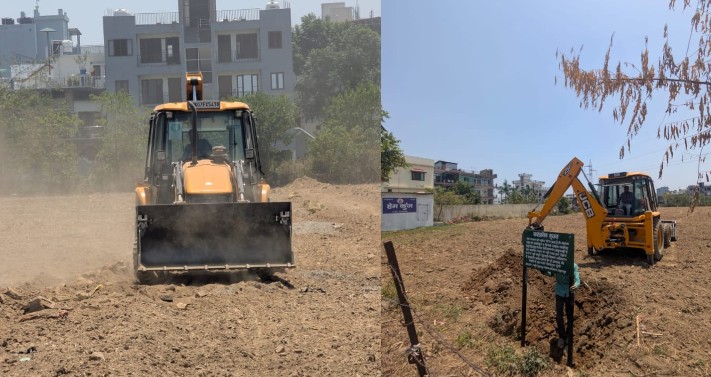 अजबपुर कला में आठ बीघा में की जा रही अवैध प्लॉटिंग पर चला एमडीडीए का बुलडोजर अजबपुर कला में आठ बीघा में की जा रही अवैध प्लॉटिंग पर चला एमडीडीए का बुलडोजर